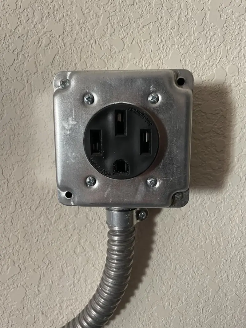 NEMA 14-50 outlet installed for Electrical Panel Upgrade in Liberal